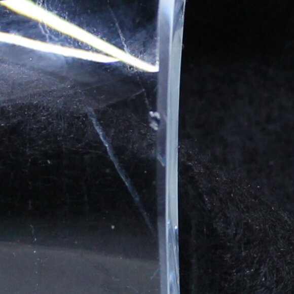 Small Heavy Glass or Crystal Vase with Etched Mushroom - Picture 12 of 12